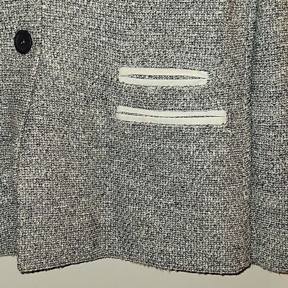 Amina Rubinacci Knit Sequin Button Blazer Jacket Size 48 Linen Blend Beautiful - Picture 6 of 8